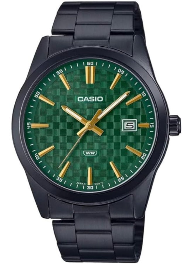 Men's Analog Stainless Steel Band Watch MTP-VD03B-3A